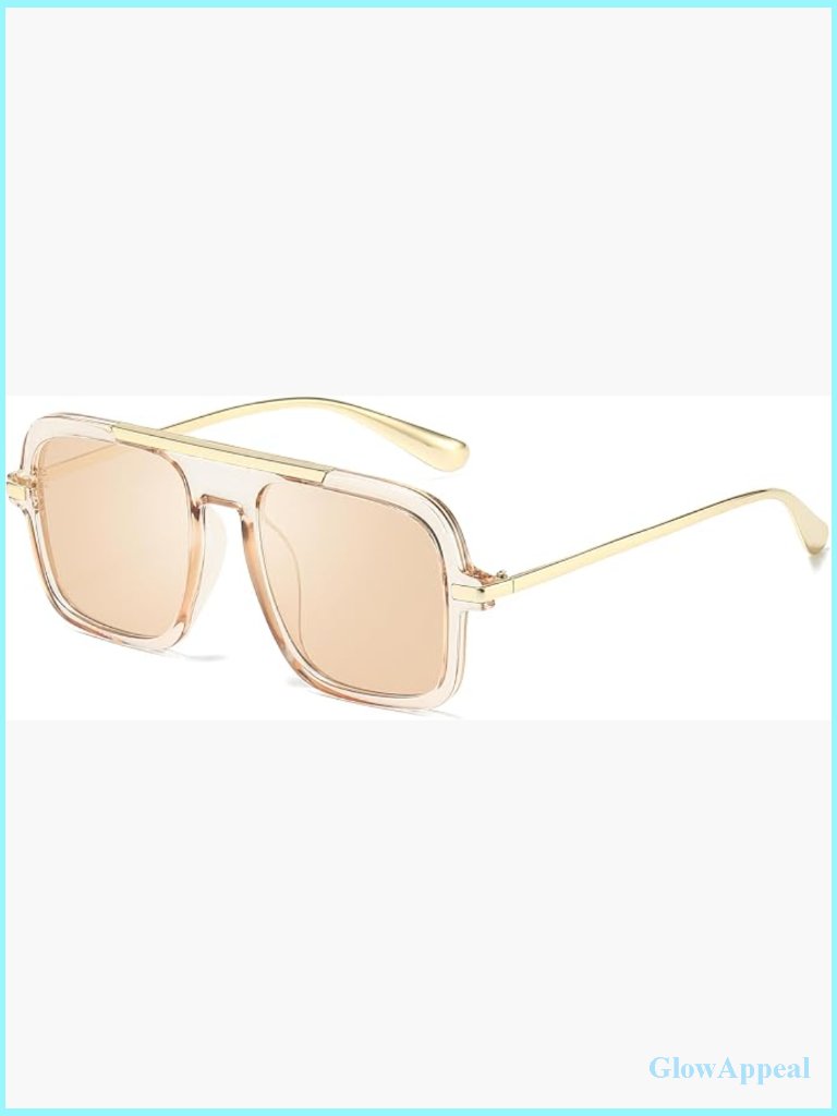 Oversized Square Sunglasses With Uv Protection For Women